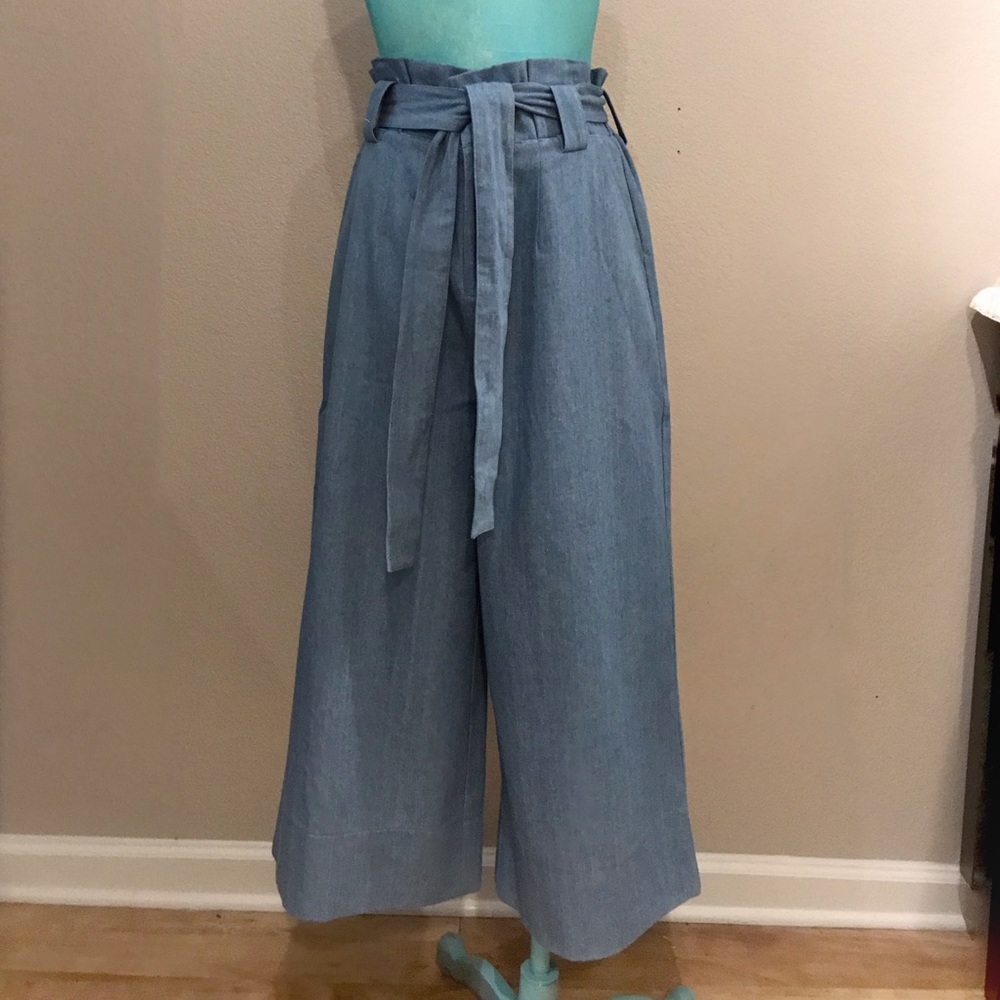 Vestique paper bag waist pants